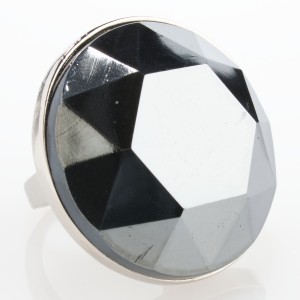 star gazer vintage glass button cocktail ring by Confection Jewels