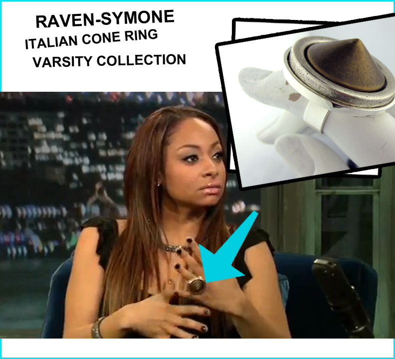 raven symone wears confection jewels CONE SPIKE ring