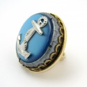 Anchors Away one of a kind cocktail Ring