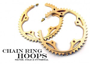 chain ring hoop earrings by UNION the brand