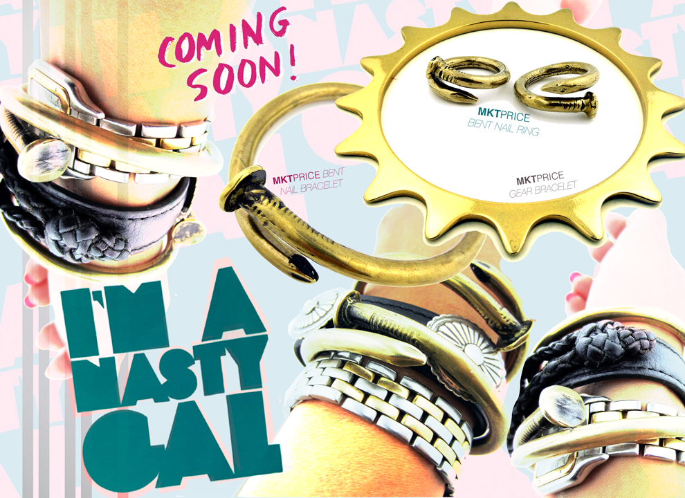 gear bangles, nail bangles and nail rings coming soon to nastygal.com
