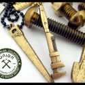 Union Parts & Recreation toolbox set, tool charms